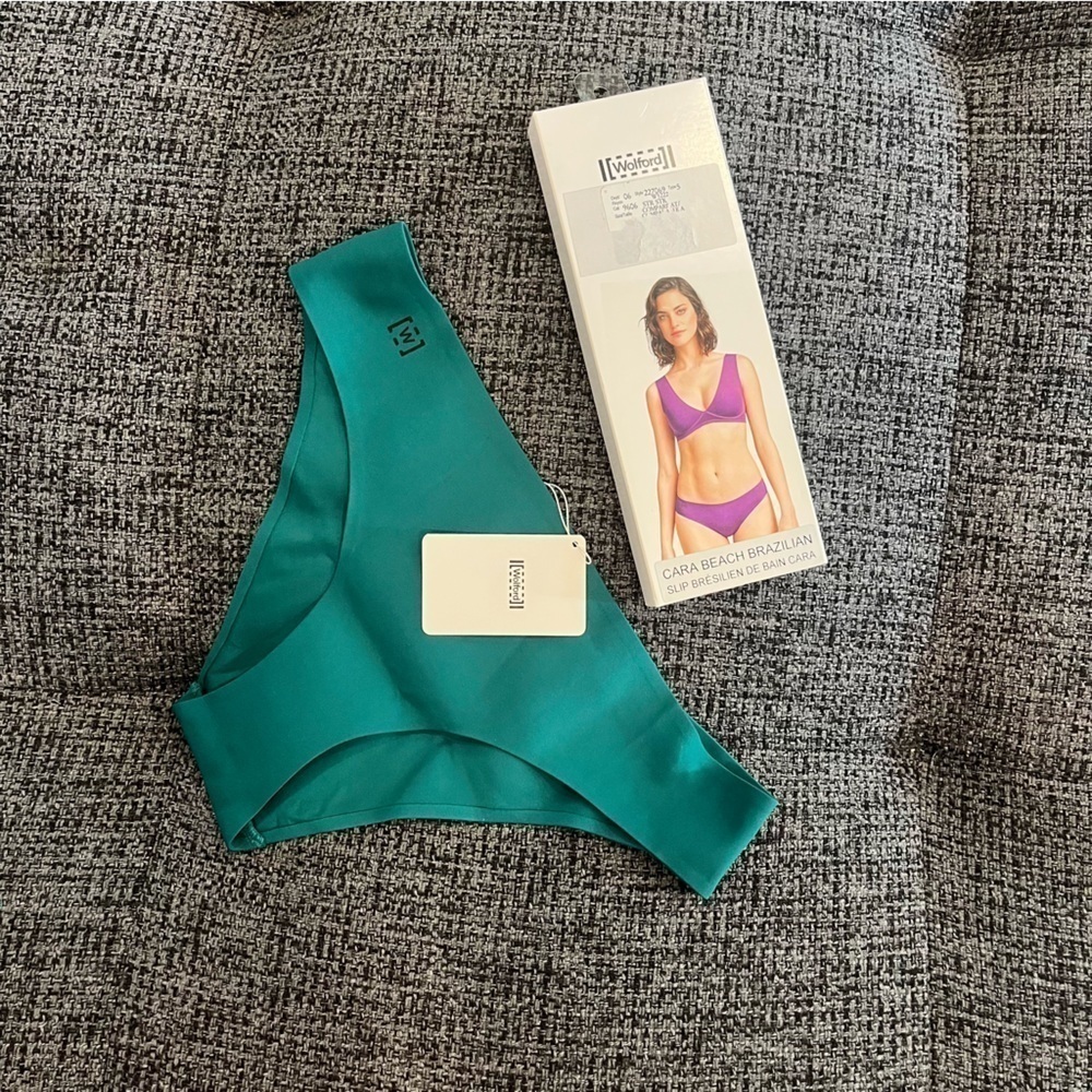 NWT Wolford Bikini Briefs Panties Dark Jade Green